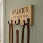 Personalised Dog Lead Holder In Solid Oak Or Walnut, thumbnail 3 of 6
