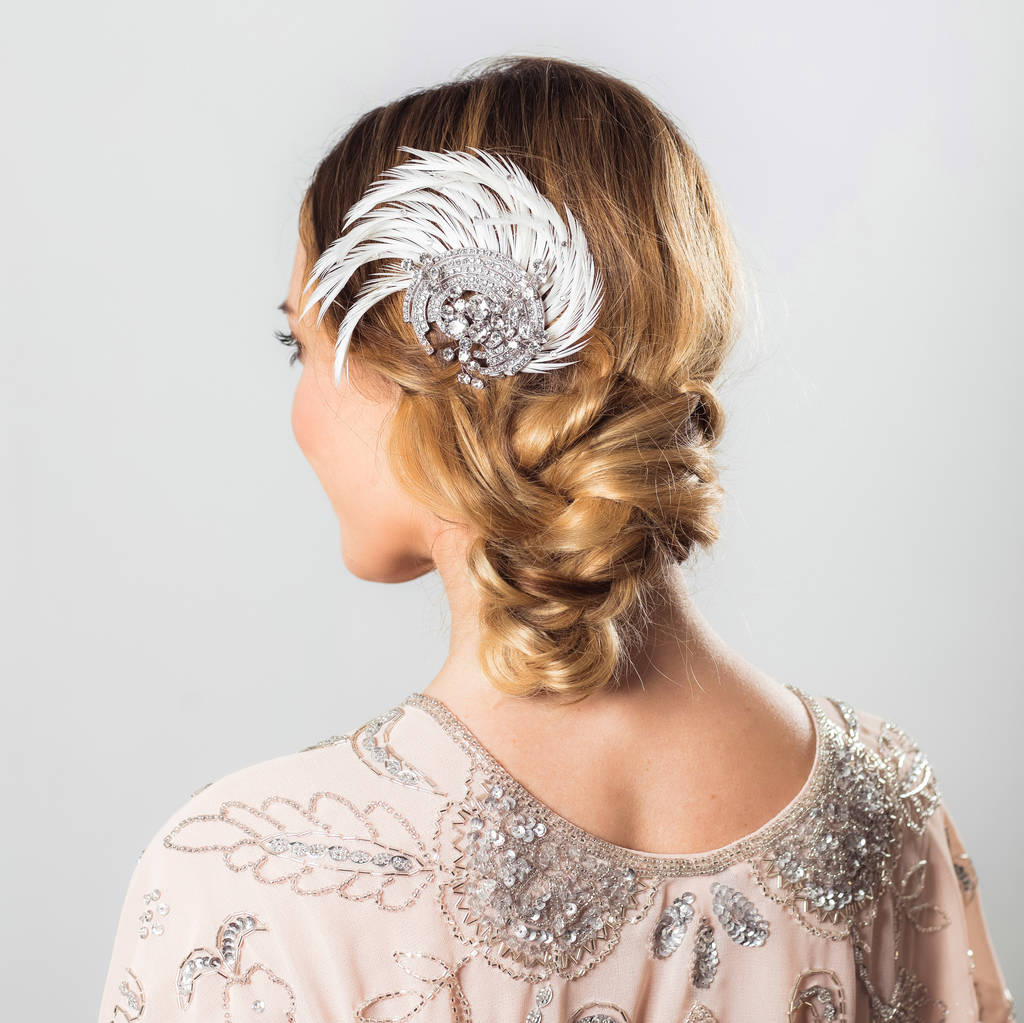 Adore Feather And Crystal Hairpiece By Lola & Alice