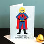 Design Your Own Superwoman Personalised Valentine Card, thumbnail 1 of 2
