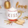 Kiss China Mug With Gold Lettering, thumbnail 1 of 3