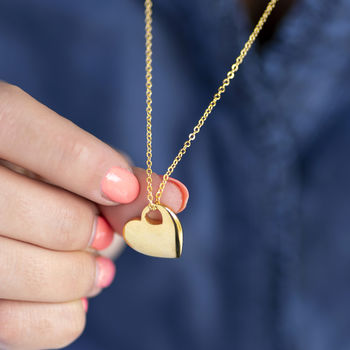 Polished Gold Plated Cut Out Heart Necklace, 5 of 11