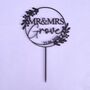 Personalised Mr And Mrs Floral Wedding Cake Topper, thumbnail 1 of 5