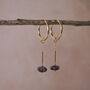 Agate Hoops 14k Gold Filled With Natural Botswana Beads, thumbnail 6 of 7
