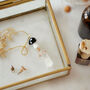 Gold Plate Black Mushroom And Raw Quartz Necklace, thumbnail 1 of 6