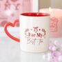 For My Best Tea Mug With Heart Handle, thumbnail 1 of 2