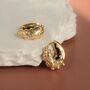 Coral Cz Gold Hoops, thumbnail 1 of 8