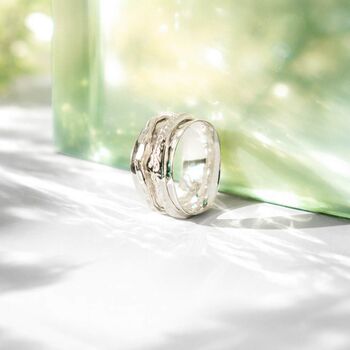 Aura Zen Sterling Silver Spinning Ring, 5 of 12
