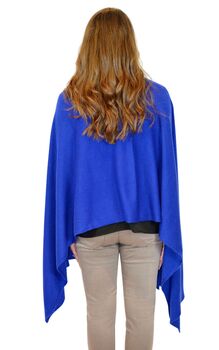Royal Blue 100% Cashmere Travel Wrap Shawl Gift Boxed, 6 of 9