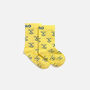 Yellow Smiley Patterned Bamboo Socks For Baby, thumbnail 1 of 5