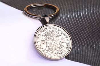 1936 90th Birthday Half Crown Coin Keyring Gift, 4 of 5