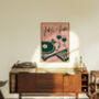 Vinyl And Vino Print | Music Poster | Home Decor | Wine | Illustration | Record | Bar | Trendy | Retro | Kitchen Dining Room | Mid Century, thumbnail 9 of 9