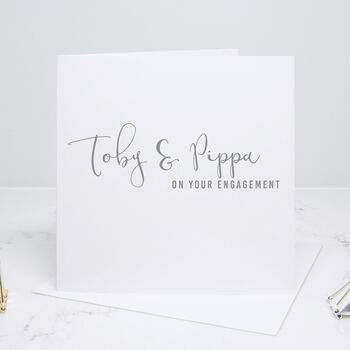 Personalised Calligraphy Engagement Card, 3 of 5