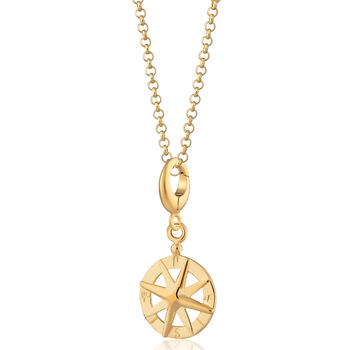 Compass Necklace, Sterling Silver Or Gold Plated, 3 of 11