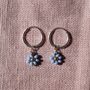 Daisy Beaded Earrings On Sterling Silver Hoops, thumbnail 9 of 11