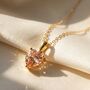 Citrine November Birthstone Love Heart Pendant Necklace, thumbnail 1 of 4