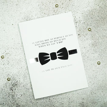 Silver Foil Will You Be My Page Boy Card, 4 of 5