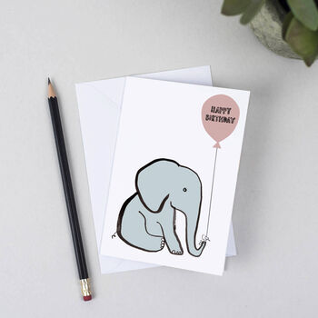 Happy Birthday Elephant Card, 2 of 4