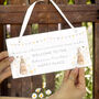 Personalised Spring Bunny Wooden Sign, thumbnail 1 of 5