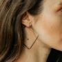 Gold Plated Large Dainty Square Hoop Earrings, thumbnail 6 of 6