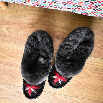 Women's Sheepskin Moccasin Slippers Ellie, 7 of 11