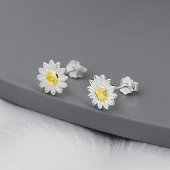 Little Sunflower Flower Stud Earrings, 3 of 11