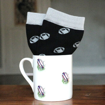 Rugby Mug And Sock Gift Set, 2 of 4