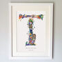 Personalised T To Z Bright Wildlife Letter Print, thumbnail 7 of 12