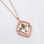 18k Rose Gold Peridot Statement Necklace, thumbnail 1 of 3