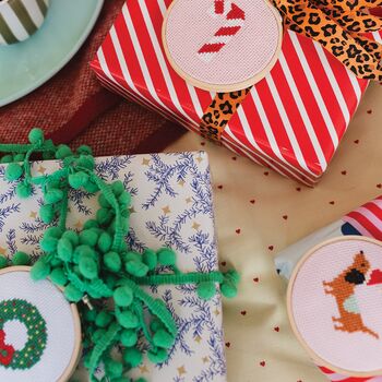 Candy Cane Cross Stitch Kit, 4 of 9