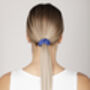 100% Silk Skinny Scrunchie Abstract Blue, thumbnail 1 of 2