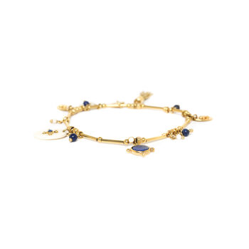 Gold Plated Multi Charms Stretch Bracelet, 3 of 3