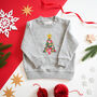 Liberty Of London Christmas Tree Children's Jumper Grey, thumbnail 1 of 8