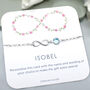 Personalised Birthstone And Infinity Bracelet Sterling Silver, thumbnail 1 of 2