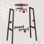 Set Of Two Bar Stools With Metal Frame, thumbnail 10 of 11