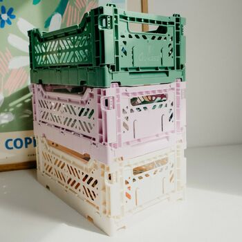 Mini Coloured Scandi Stackable Storage Crate, 6 of 10