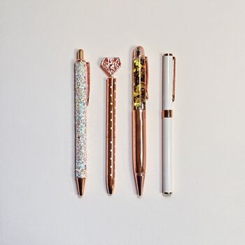Rose Gold Metal Four Piece Pen Gift Set, 3 of 7