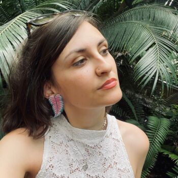 The Calypso Tropical Leaf Statement Earrings, 2 of 4