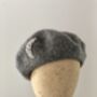 Grey Marl Beret With Optional Veil And Accessories, thumbnail 3 of 9