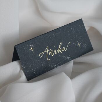 Personalised Celestial Handwritten Place Name Cards X 10, 4 of 6