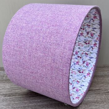 Alice Rose Pink Tweed Floral Lined Lampshades, 8 of 8