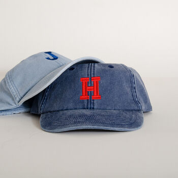 Custom Initial Embroidered Junior Vintage Cap, 3 of 12