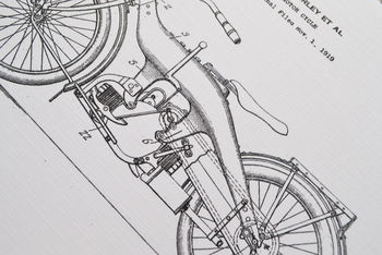 Framed Harley Davidson Patent Art Print, 6 of 6