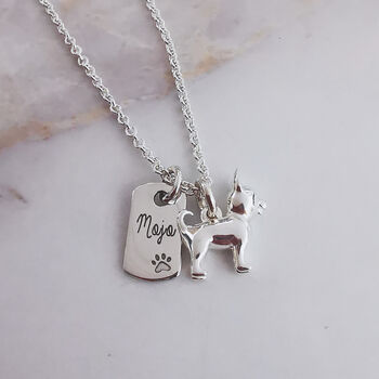Chihuahua Personalised Silver Necklace, 7 of 11