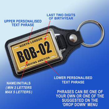 American Style Personalised Number Plate Keyring, 3 of 7