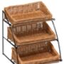 Countertop Display Stand With Wicker Baskets, thumbnail 1 of 3