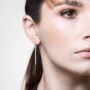 White Topaz Sterling Silver Minimalist Pin Ear Cuff, thumbnail 5 of 6