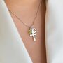Personalised Cross Necklace With Birthstones, thumbnail 1 of 12