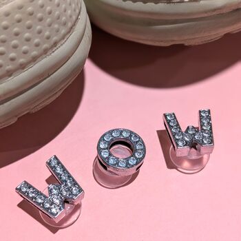 Diamante Style, Metal Croc Charm Alphabet Letters, 6 of 7