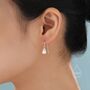 Little Ghost Drop Hook Earrings In Sterling Silver, thumbnail 1 of 10