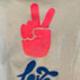 Peace Sign Mini Fabric Ink Stencil Kit, thumbnail 3 of 12